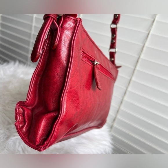 Botelli red silver hardware chain handbag - Picture 7 of 13